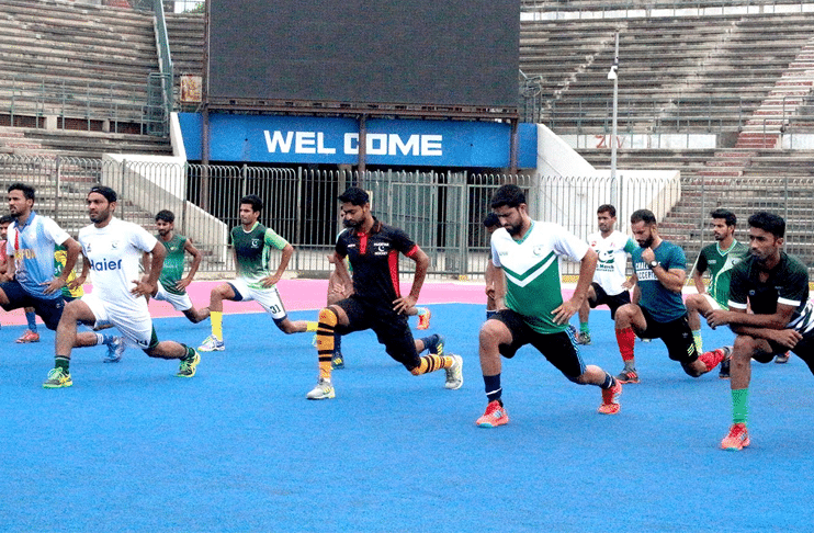 Pakistan Hockey players start training in Lahore