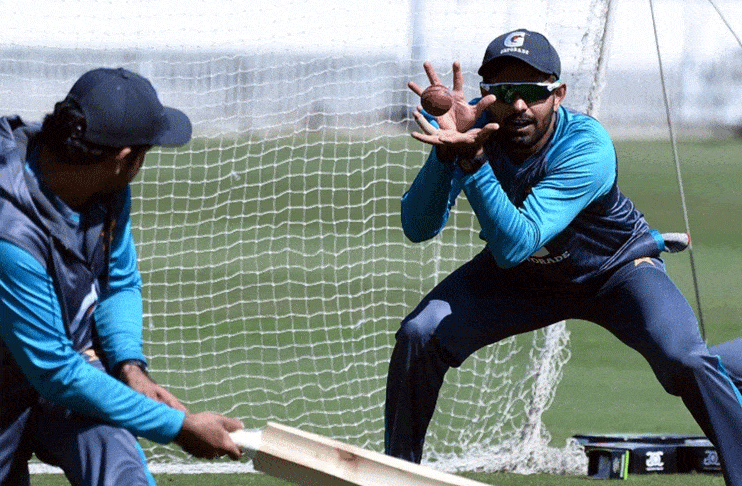 Babar Azam joins practice session for the home series against Australia