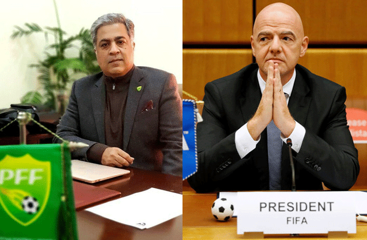 Chairman NC Haroon Malik meets FIFA President Infantino in Qatar