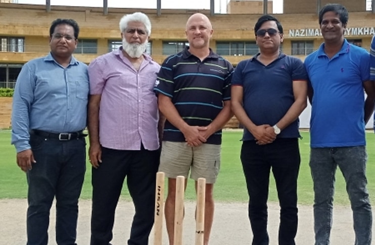 Australian curator visits Naya Nazimabad Stadium for pitches inspection