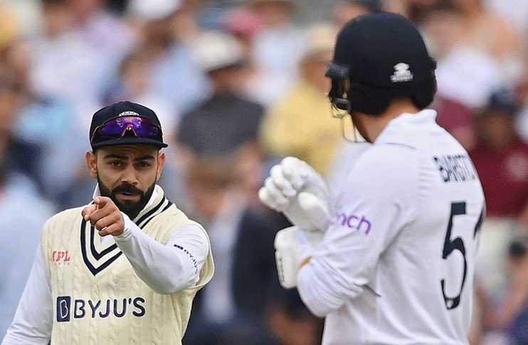 WATCH: Kohli and Bairstow engage in heated exchange of words