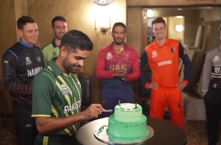 Babar Azam celebrates birthday with counterparts ahead of T20 WC
