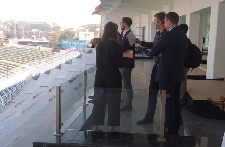 UK embassy delegation visits Pindi Stadium to review security for first Test