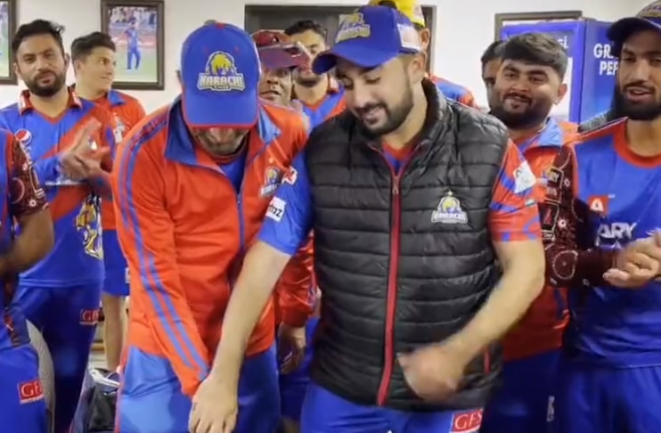 Karachi Kings celebrate Tabraiz Shamsi's birthday ahead of Qalandars clash