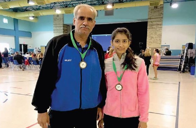 Mahoor's father wins two gold medals in Indoor Rowing championship