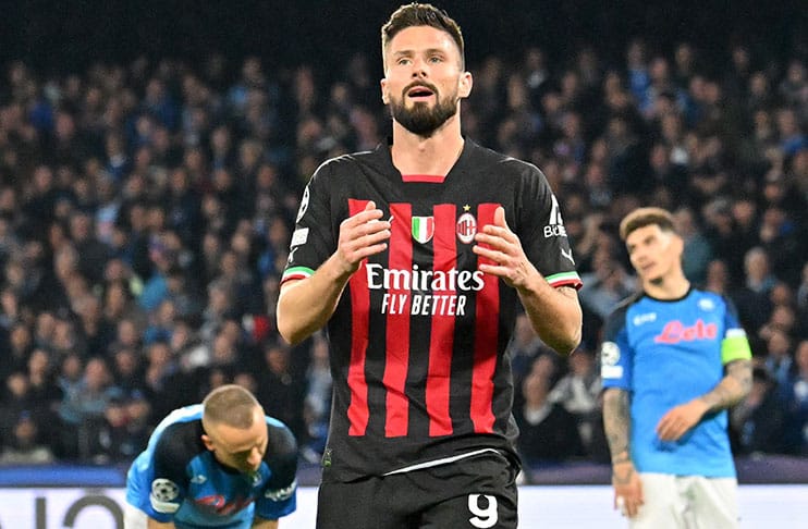 Giroud seals Milan's passage past Napoli into Champions League semis