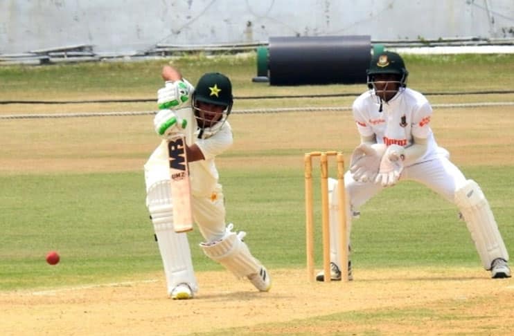 Shahzaib Khan's ton puts Pakistan U19 on top on day two
