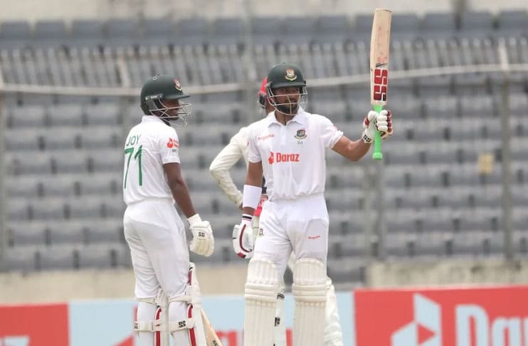 Najmul Shanto ton guides Bangladesh to 362-5 against Afghanistan