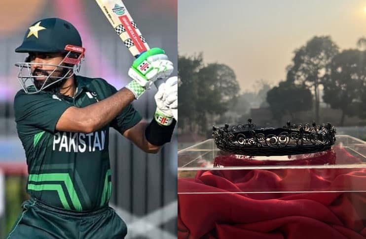 Babar Azam gifted crown by fan, pictures surface