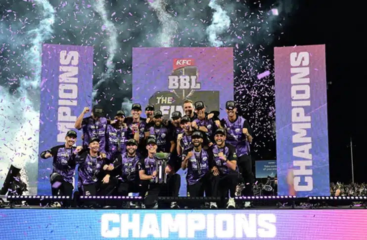 Mitchell Owen equals record with fastest ton as Hobart Hurricanes win BBL title