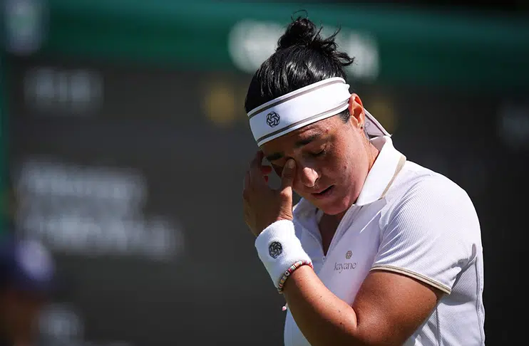 Tearful Jabeur forced to retire from Wimbledon first-round clash