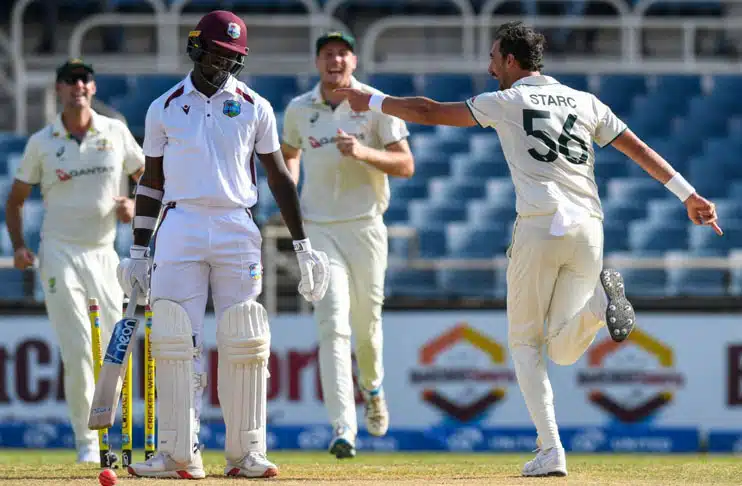 Australia bowl out West Indies for second-lowest Test score of 27 to sweep series