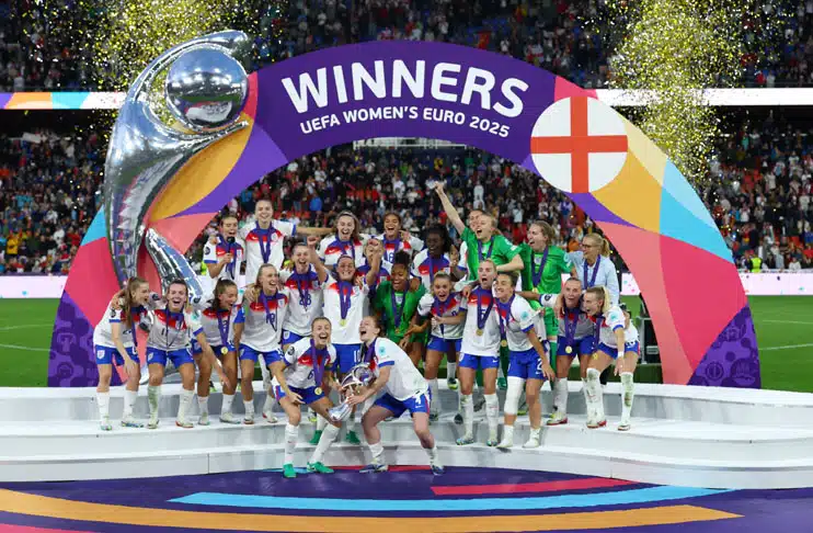 Defending champions England beat Spain on penalties to win Women's Euro 2025