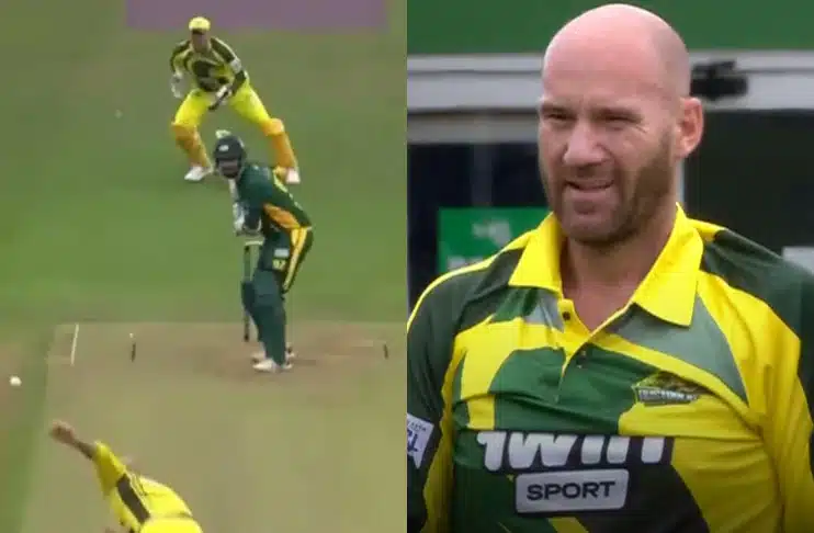 WATCH: Australia pacer bowls 18-ball over against Pakistan in WCL 2025