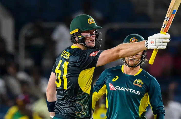 Debutant Mitchell Owen stars as Australia defeat West Indies in T20I opener