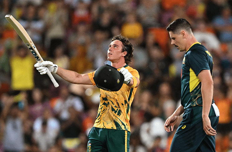 Dewald Brevis smashes record ton as South Africa level T20 series