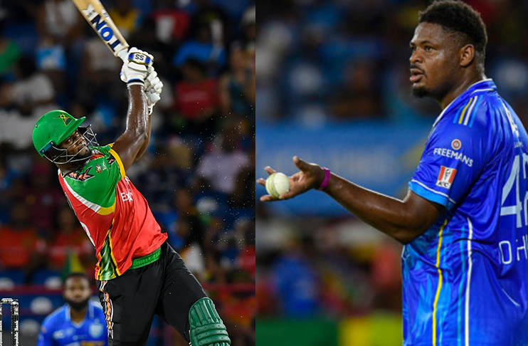 WATCH: Romario Shepherd scores 22 runs off one legal delivery in CPL 2025