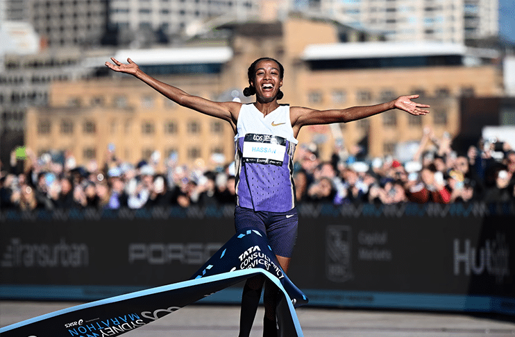 Olympic champion Sifan Hassan, Kiros smash course records to win Sydney Marathon