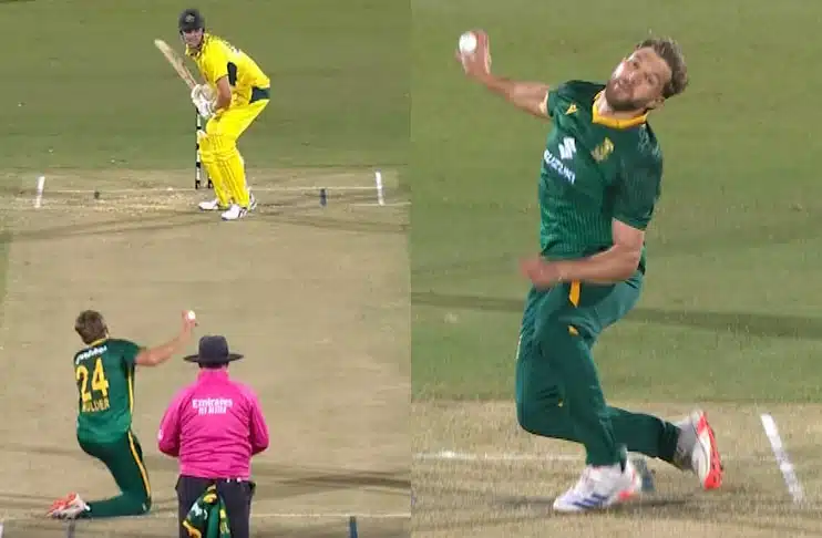 WATCH: Wiaan Mulder survives injury scare while bowling in second Australia ODI