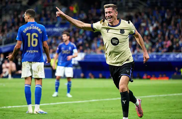 La Liga champions Barcelona claim comeback win at Real Oviedo