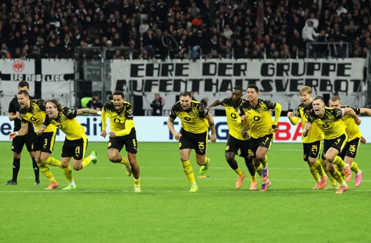 Dortmund knock Frankfurt out of German Cup on penalties
