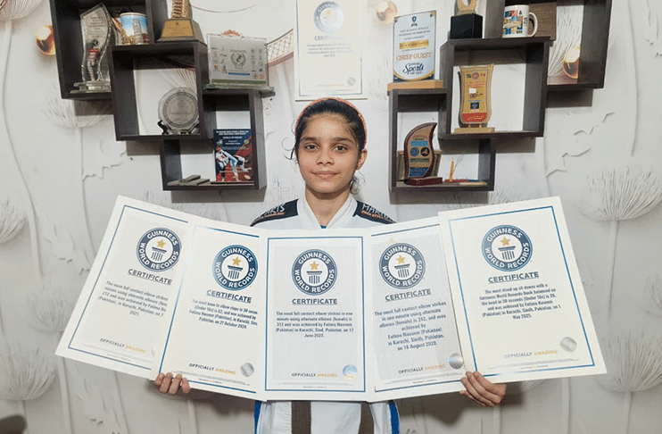 Fatima Naseem sets seventh Guinness World Record at age 12