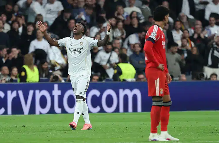 Vinicius hits winner as Real Madrid eliminate Benfica after racism row