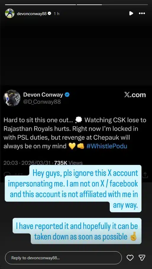 Devon Conway clears air on IPL comments while playing PSL 11