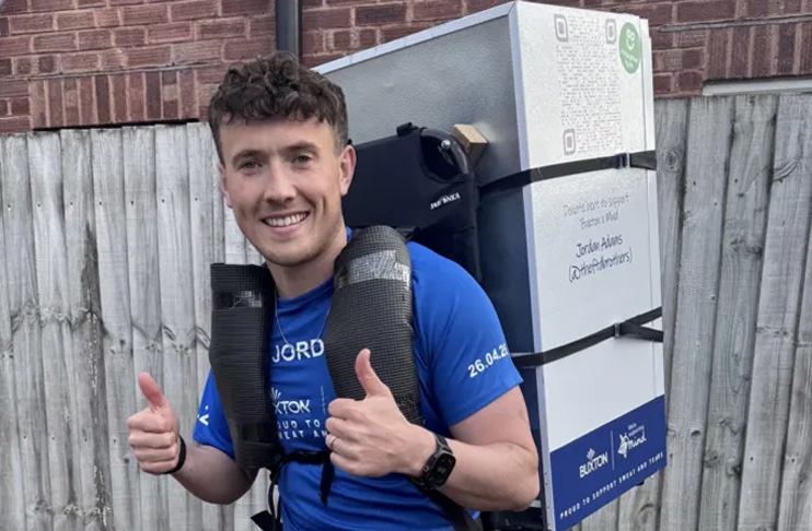 Jordan Adams, who ran the London marathon with a fridge on his back, is now running around Ireland to find a cure for a form of dementia.