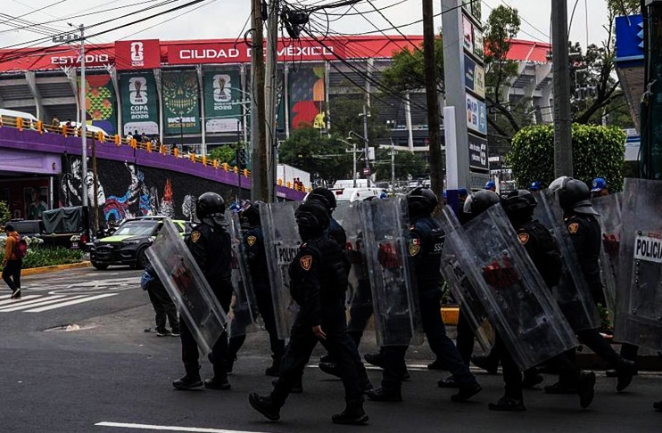 Protesters back at Mexico's Azteca stadium on eve of World Cup