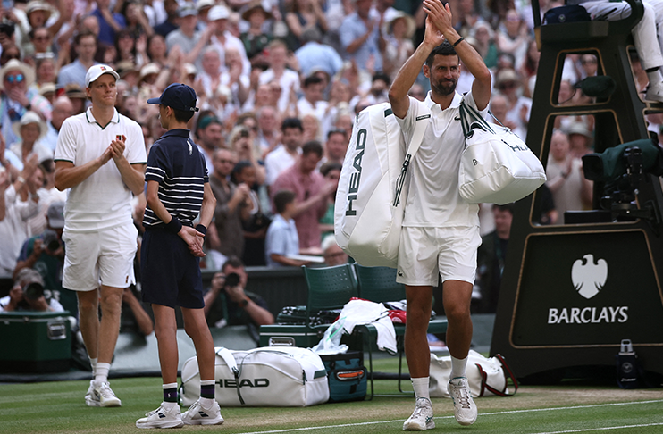 Jannik Sinner ends Novak Djokovic's bid for record Wimbledon title