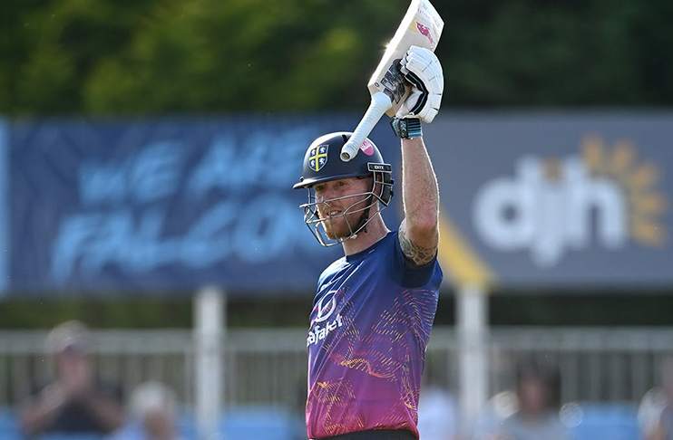 Ben Stokes marks return with match-winning century against Derbyshire