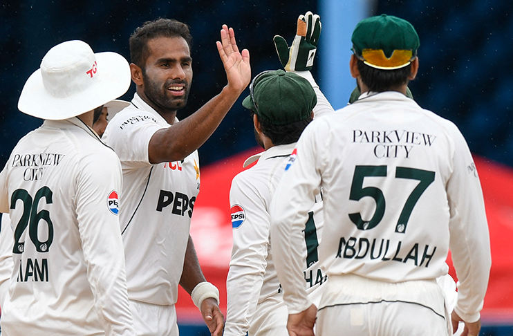 Rain brings early lunch after Pakistan strike against West Indies
