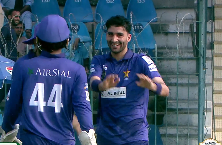 Sufyan Moqim, Hasan Ali bowl out Pakistan Gold for modest total