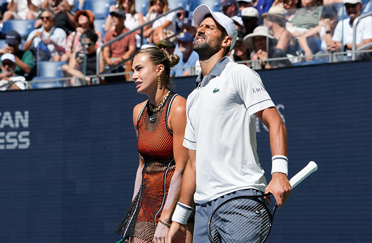 Djokovic, Sabalenka crash out of US Open mixed doubles